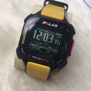 Polar RC3 GPS Heart rate fitness watch yellow